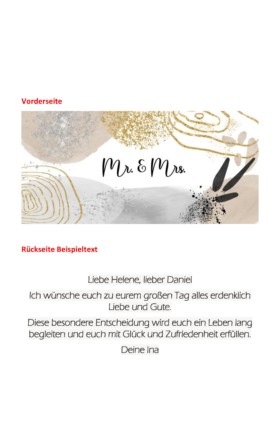 Grußkarte Mr & Mrs